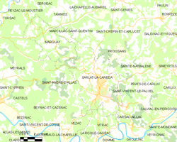 Map commune FR insee code 24520